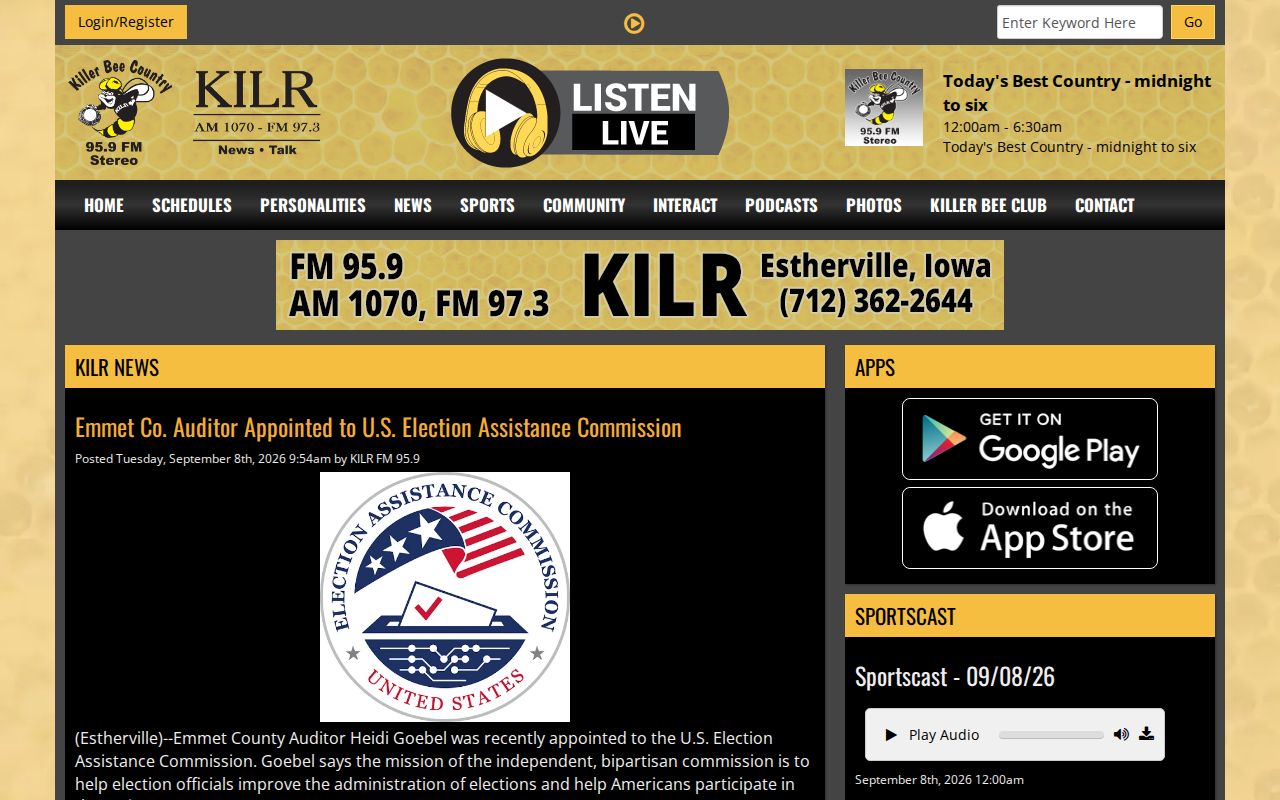 KILR News index used for selective Emmet County reporting